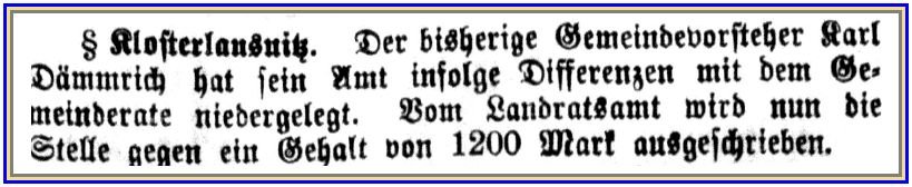 1899-10-05 Kl Gemeinde Abtritt Daemmrich